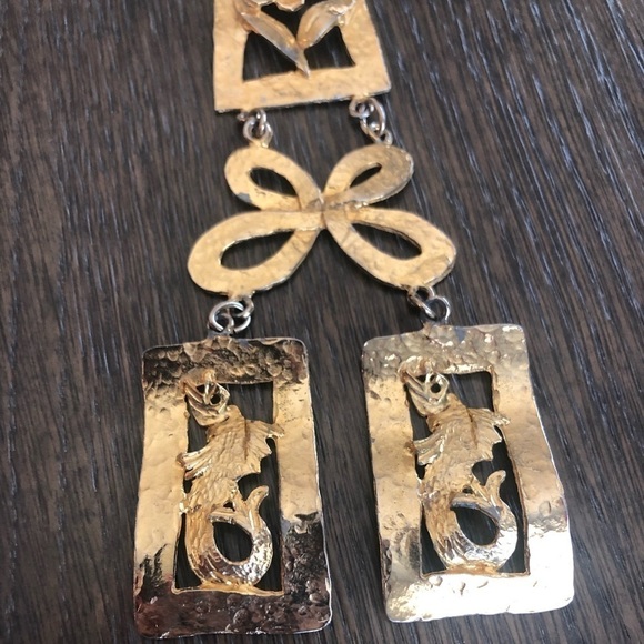 Vintage Biagi Piesces long necklace, gold tone cca.1970’s - Picture 3 of 9